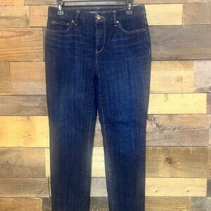 Chicos Juniors So Slimming Girlfriend Crop Blue Jeans